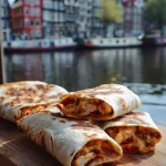 Wraps uit de oven met pittige kip en gesmolten kaas