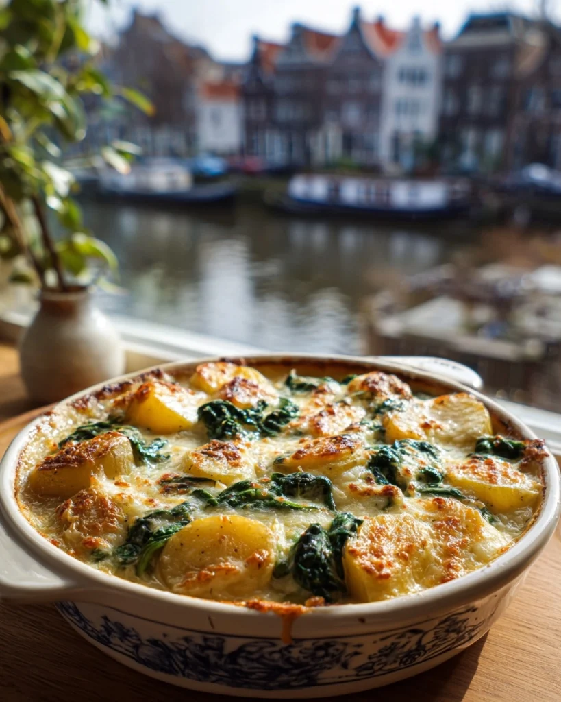 Zoete aardappel ovenschotel met spinazie en geitenkaas: ontdek de smaak!