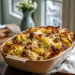Zuurkoolschotel met gehakt, spekjes en ananas uit de oven