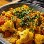 Bloemkool curry met kikkererwten