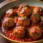 Gehaktballetjes in tomatensaus uit de oven