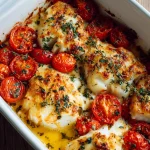 Kabeljauw uit de oven met tomaat & kaas