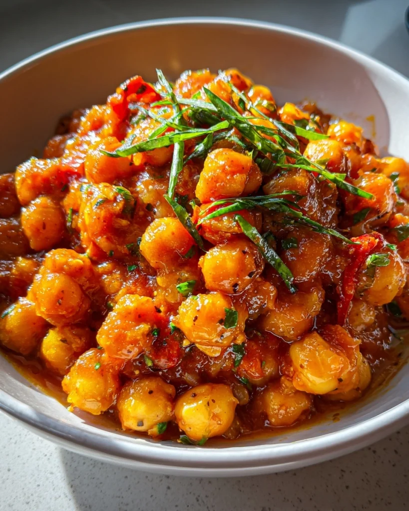 Kikkererwten in kruidige tomatensaus: Ontdek het recept!