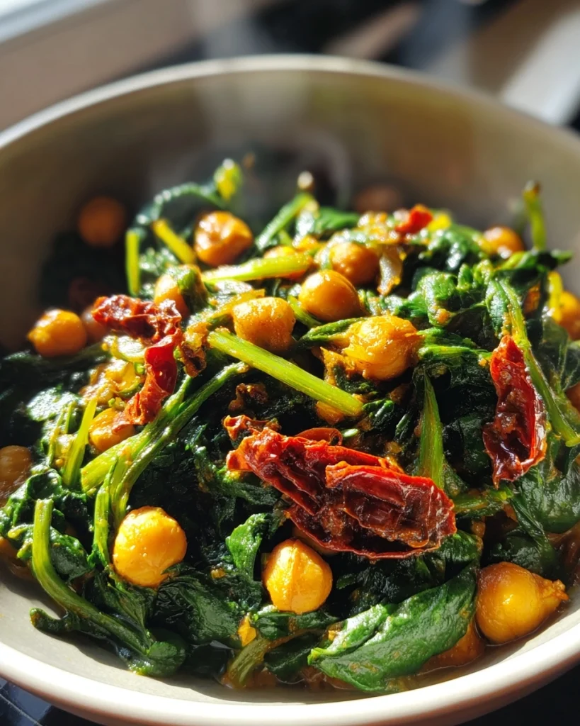 Kikkererwten spinazie curry met zongedroogde tomaat: een verrukkelijk recept!
