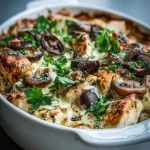Kip-Boursin Ovenschotel met Champignons