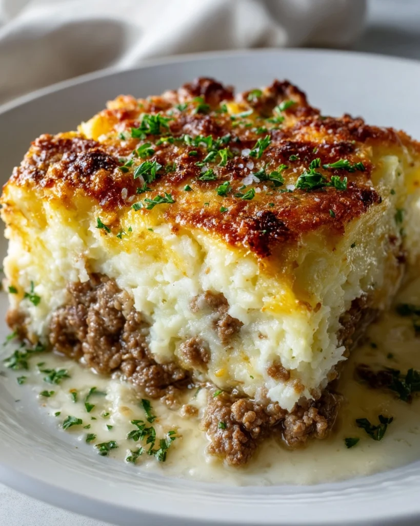 Makkelijke ovenschotel met gehakt en aardappelpuree voor een snelle maaltijd!