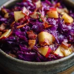Ovenschotel met Rodekool, Spekjes en Appel