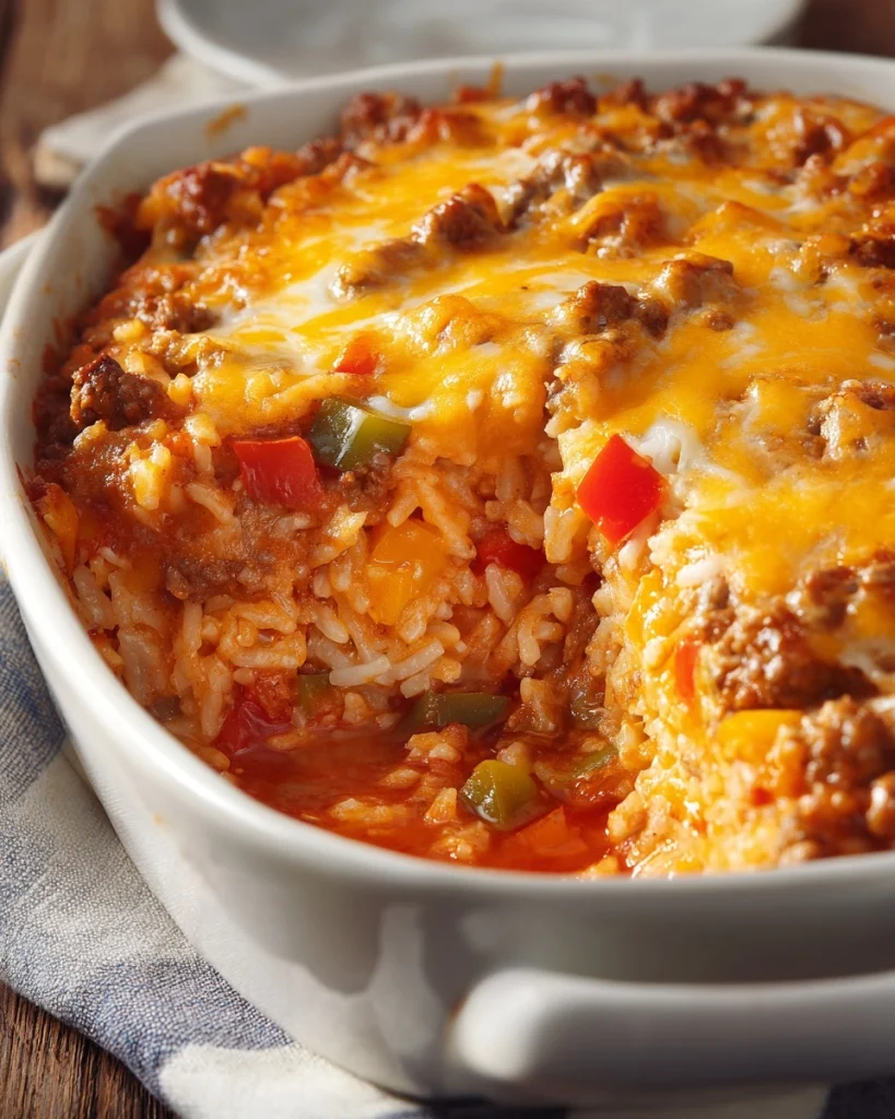 Ovenschotel met paprika, gehakt en rijst: jouw nieuwe favoriete maaltijd!