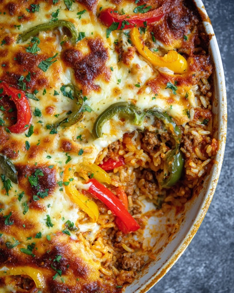 Paprika-Ovenschotel met Gehakt en Rijst: Een heerlijk recept!