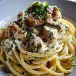 Pasta met kip en roomsaus