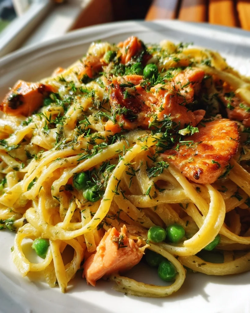 Pasta met zalm en doperwten: Geniet van deze smaakvolle maaltijd!
