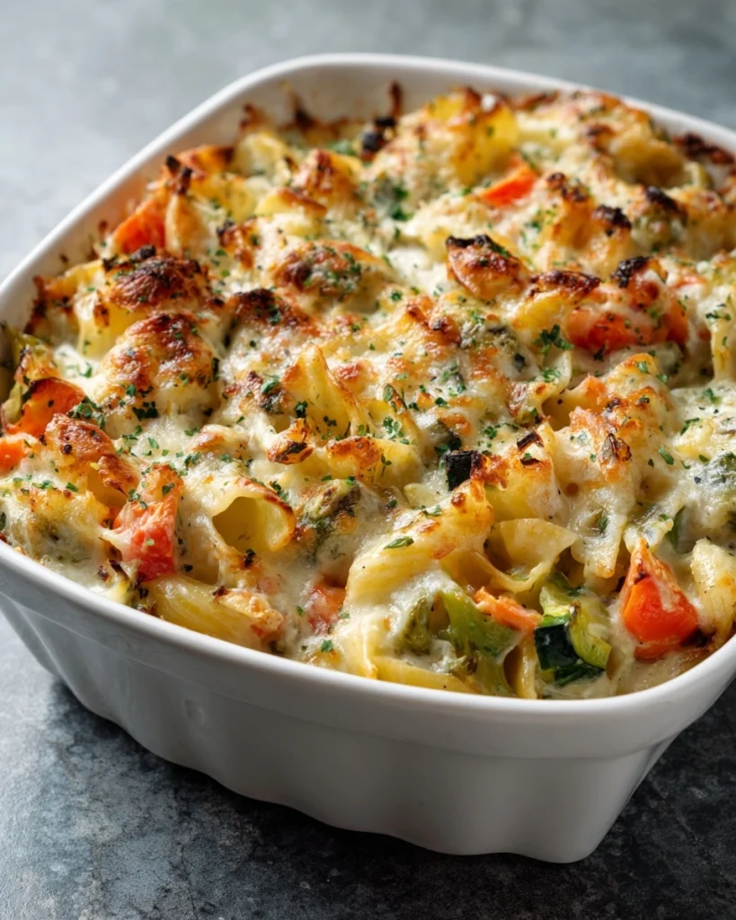 Pasta-ovenschotel met groente en Boursin: Proef deze verrukkelijke maaltijd!