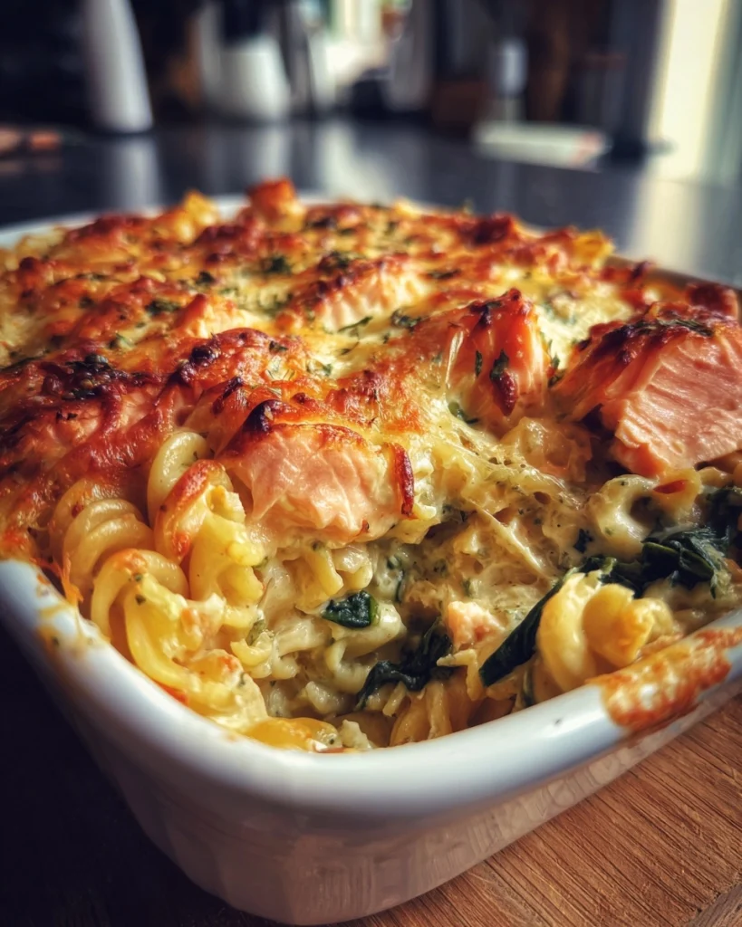 Pasta ovenschotel met zalm en spinazie: Ontdek de smaak!
