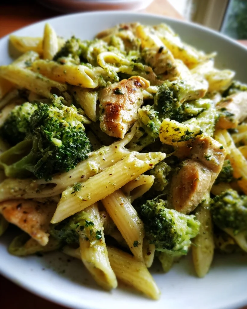 Pasta pesto met broccoli en kip: Een smaakvolle maaltijd!