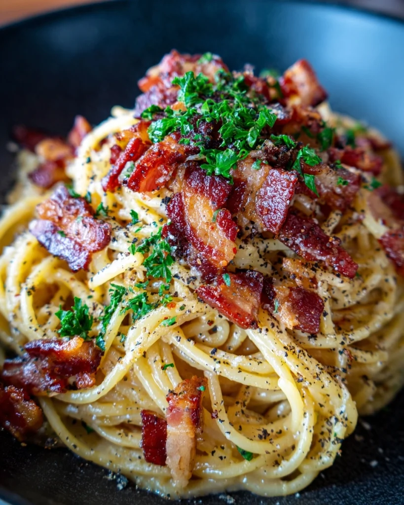 Spaghetti Carbonara met Extra Knapperig Spek voor de Ultieme Smaak!