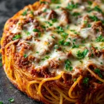 Spaghetti-taart met gehakt