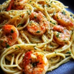 1-pan shrimp pasta met zomerse citroen-knoflooksaus