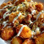Crispy aardappel bowl met kip en knoflooksaus