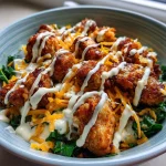 Crispy chicken wrap bowl met kaas & ranch saus