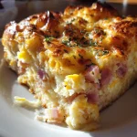Croissant ovenschotel met ham, kaas & ei (brunch viral trend)