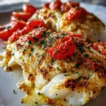 Kabeljauw uit de oven met tomaat & kaas