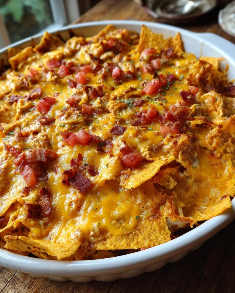 Kip taco ovenschotel met cheddar & tortilla chips, probeer het nu!