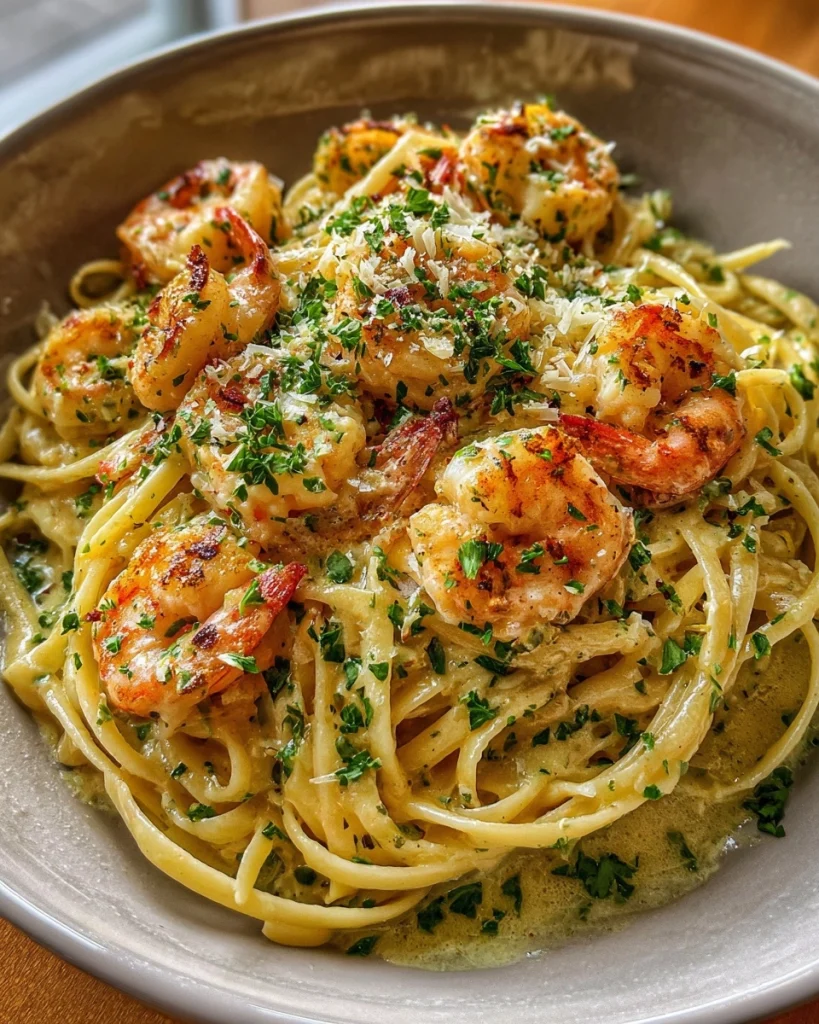 One-pan creamy garlic shrimp pasta you’ll crave tonight!