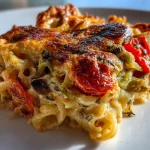 Pasta-ovenschotel met groente en Boursin
