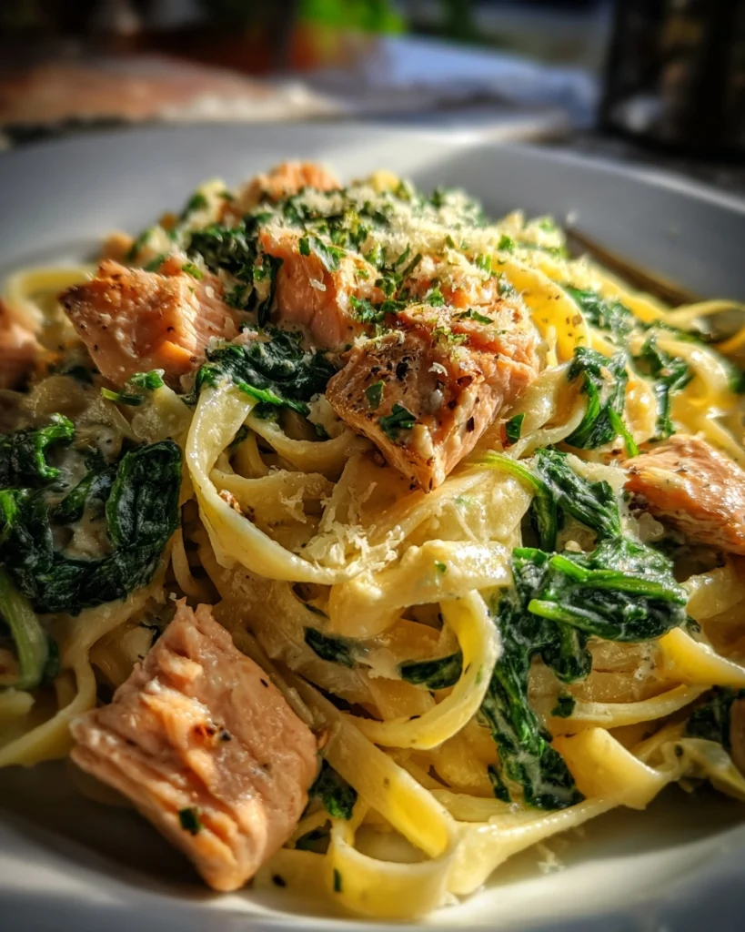 Romige zalm pasta met spinazie & citroen: Een heerlijk recept!