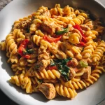 5-Ingrediënten Kip-Paprika Pasta met Roomsaus – Familierecept in 15 min