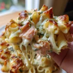 Familiefavoriet: Kaasfondue-stijl Pasta met Boursin en Zalm – Ovenschaal vol comfort