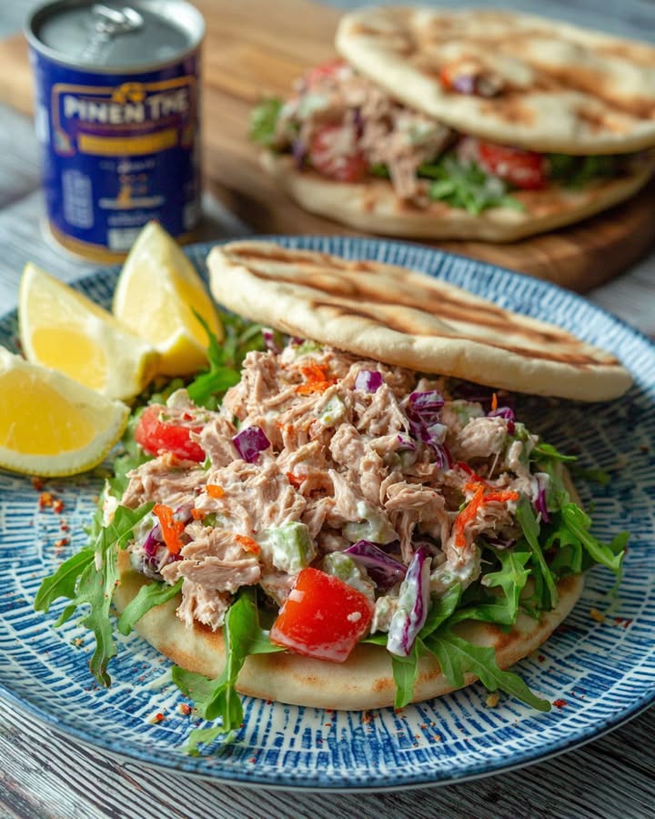 Flatbread met frisse tonijnsalade: Een heerlijke traktatie!