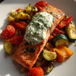 Gebakken zalm met tzatziki en groente — Grieks op z'n Nederlands