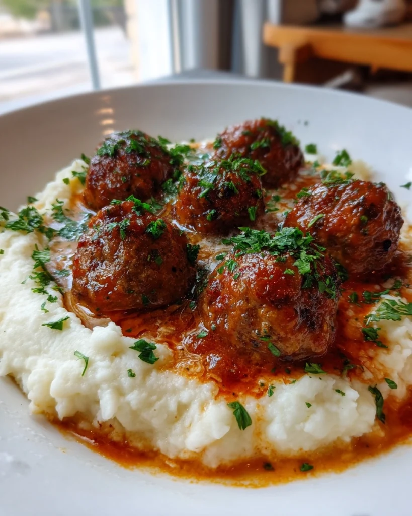 Gehaktballen in tomatensaus met aardappelpuree — ontdek oma’s geheime recept!