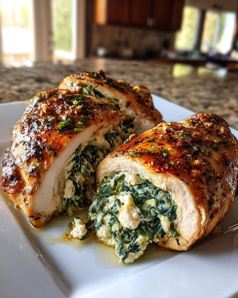 Gevulde Kipfilet met Spinazie en Feta uit de Oven