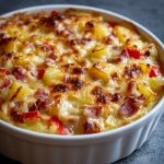 Hawaiian ovenschotel met kip, ham en ananas