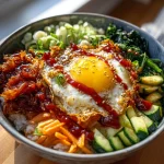 Koreaanse Bibimbap Bowl met Krokant Ei en Gochujang: Ontdek het Perfecte Recept!