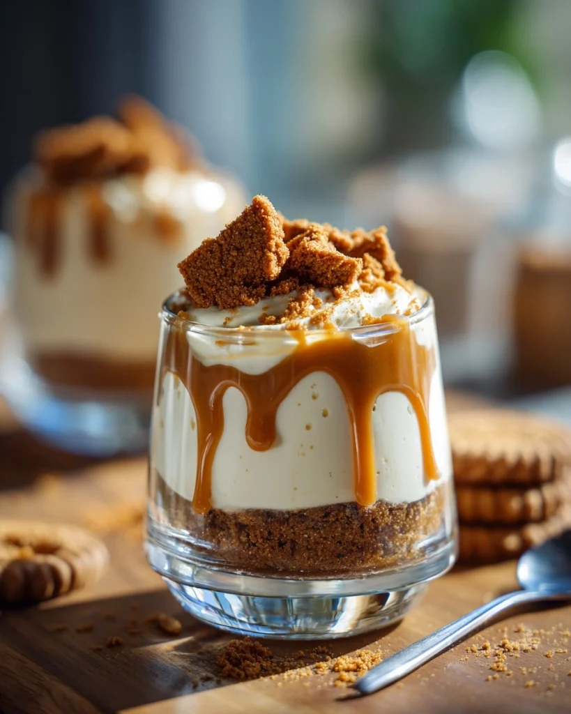 Lotus Biscoff Cheesecake in een Glas – Zonder Oven