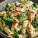 Pasta met kip en broccoli in romige saus