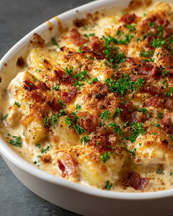 Romige kip bacon ovenschotel: Een onweerstaanbare traktatie!