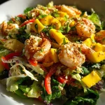 Salade met Garnalen, Mango en Sesamdressing