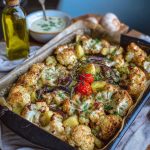 Traybake met bloemkool uit de oven