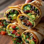 Vegetarische Mexicaanse wraps met zwarte bonen