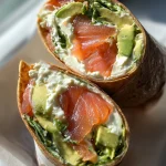 Wrap met Gerookte Zalm, Roomkaas en Avocado
