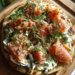 Zalm met roomkaas en dille op pita — lunch die viraal gaat