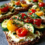 Courgette-tomatenspread op volkoren crackers
