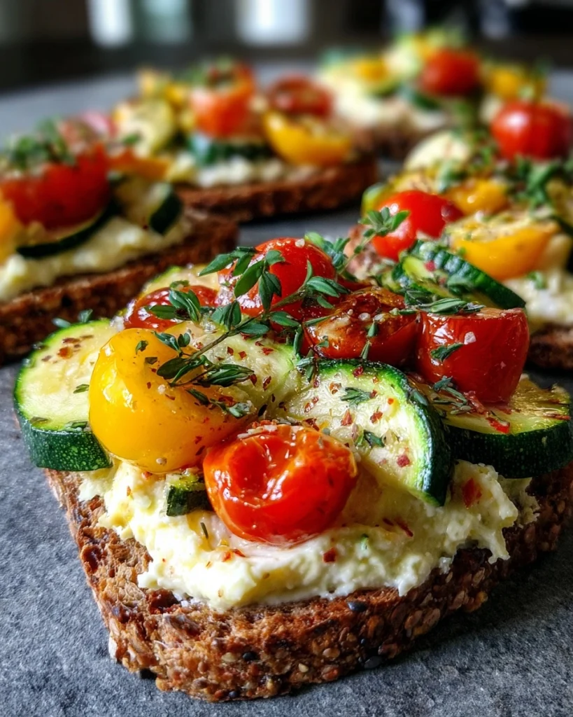 Courgette-tomatenspread op volkoren crackers