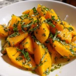 Gemarineerde mango met basilicum