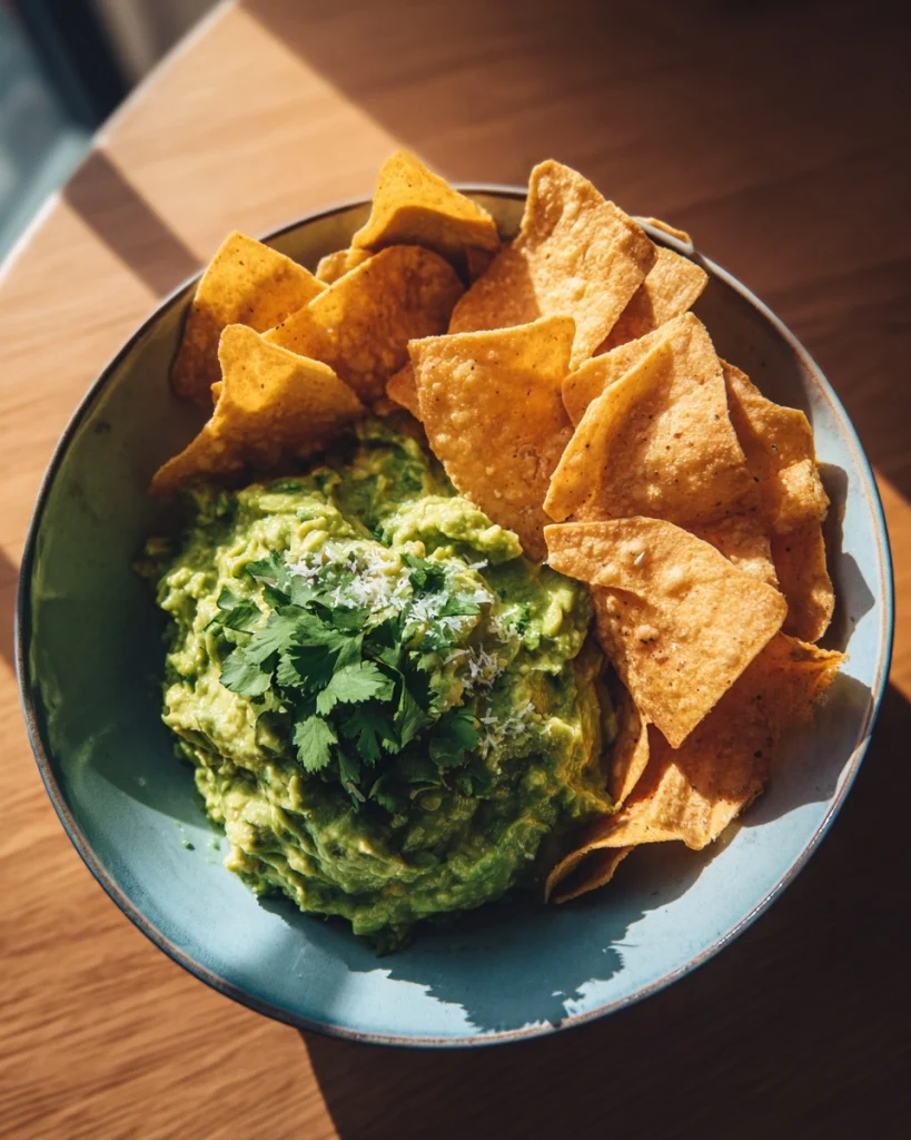 Guacamole met knapperige tortillachips