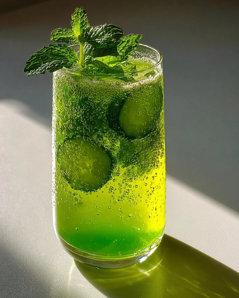 Komkommerlimonade met munt